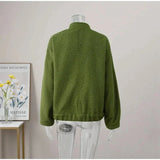 Louisa Bomber Jacket In Green - St Vesti | Coats & Jackets