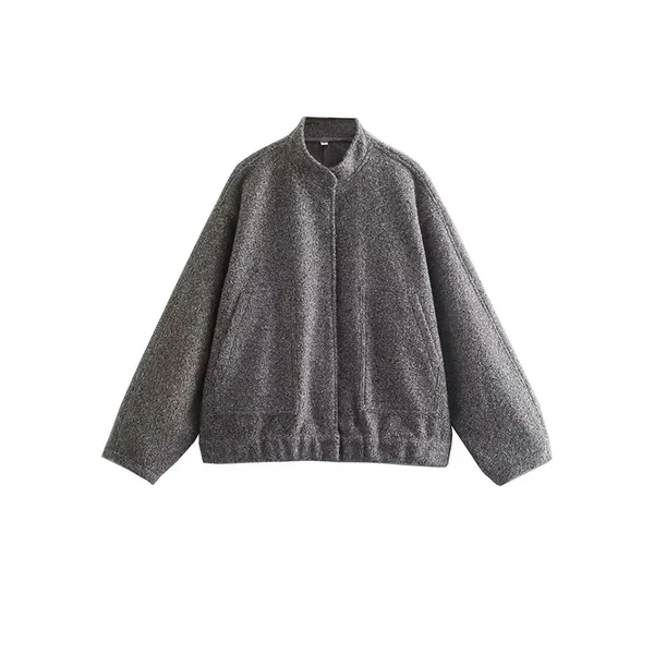 Louisa Bomber Jacket In Grey - St Vesti