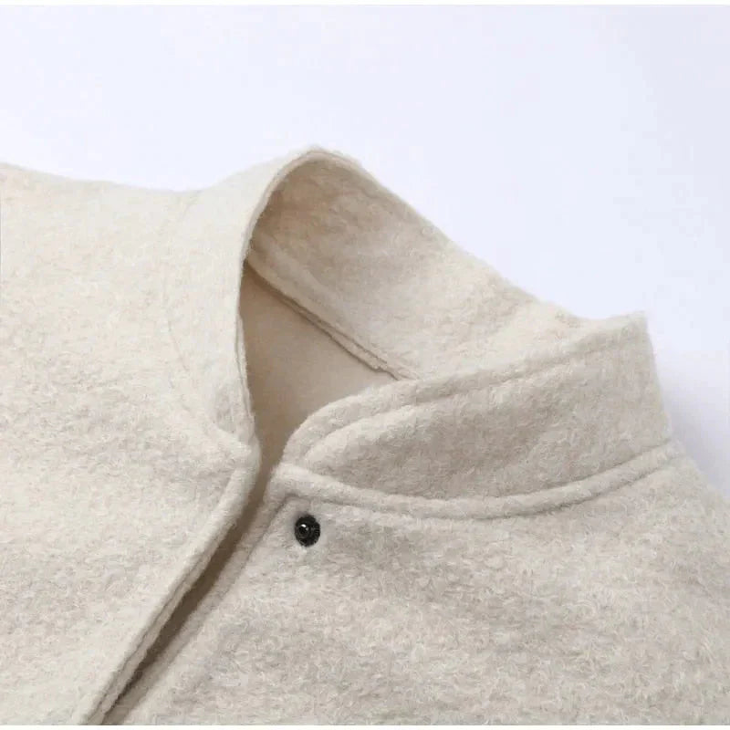 Louisa Bomber Jacket In White - St Vesti | Coats & Jackets