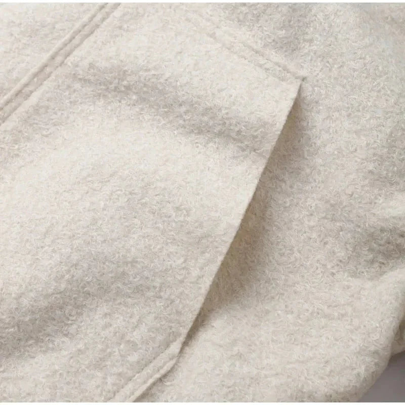 Louisa Bomber Jacket In White - St Vesti | Coats & Jackets