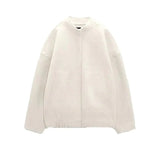 Louisa Bomber Jacket In White - St Vesti | Coats & Jackets