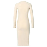 Lucy Knit Midi Dress In Apricot - St Vesti | All Dresses - Cocktail Dresses Formal Dresses + More.