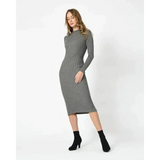 Lucy Knit Midi Dress In Grey - Grey / s - St Vesti | All Dresses - Cocktail Dresses Formal Dresses + More.