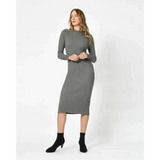 Lucy Knit Midi Dress In Grey - St Vesti | All Dresses - Cocktail Dresses Formal Dresses + More.