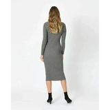 Lucy Knit Midi Dress In Grey - St Vesti | All Dresses - Cocktail Dresses Formal Dresses + More.