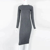 Lucy Knit Midi Dress In Grey - St Vesti | All Dresses - Cocktail Dresses Formal Dresses + More.