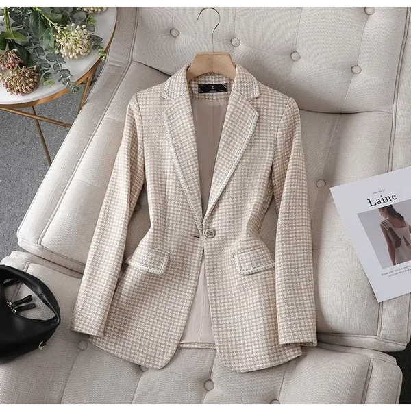 Madelyn Blazer In Apricot - Apricot / s - St Vesti | Blazers & Cardigans