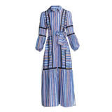 Madoona Striped Maxi Dress In Blue - St Vesti | All Dresses - Cocktail Dresses Formal Dresses + More.