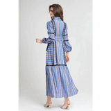Madoona Striped Maxi Dress In Blue - St Vesti | All Dresses - Cocktail Dresses Formal Dresses + More.
