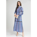 Madoona Striped Maxi Dress In Blue - St Vesti | All Dresses - Cocktail Dresses Formal Dresses + More.