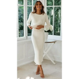 Margaret Two Piece Knitted Dress In White - St Vesti | All Dresses - Cocktail Dresses Formal Dresses + More.