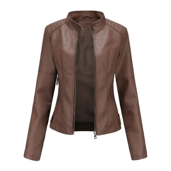 Marie Vegan Leather Jacket - Brown / s - St Vesti | Coats & Jackets
