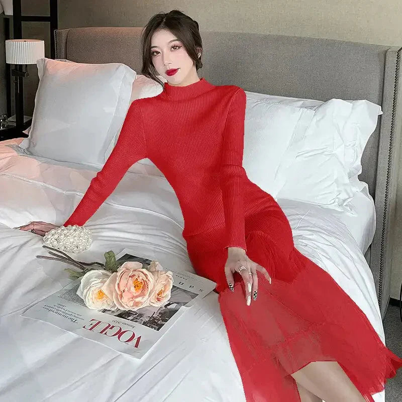 Mermaid Views Party Dress - Red / One Size - St Vesti | All Dresses - Cocktail Dresses Formal Dresses + More.