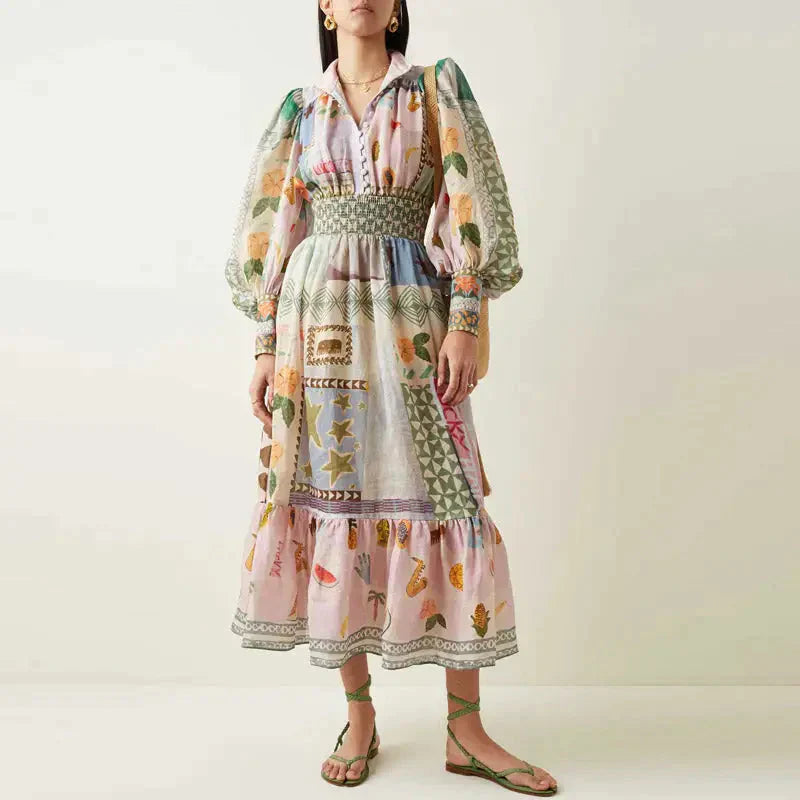 Michelle Lantern Maxi Dress - Colourful / s - St Vesti | All Dresses - Cocktail Dresses Formal Dresses + More.