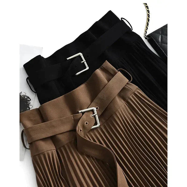 Mila High Waist Pleated Skirt - St Vesti | All Womens Skirts Leather Skirts And Maxi Skirts