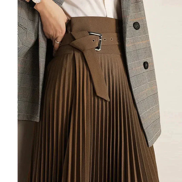 Mila High Waist Pleated Skirt - St Vesti | All Womens Skirts Leather Skirts And Maxi Skirts