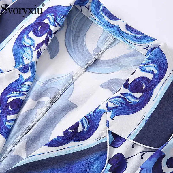 Penelope Midi Dress In Blue & White - St Vesti | All Dresses - Cocktail Dresses Formal Dresses + More.