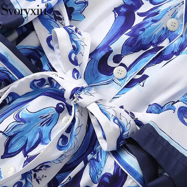 Penelope Midi Dress In Blue & White - St Vesti | All Dresses - Cocktail Dresses Formal Dresses + More.