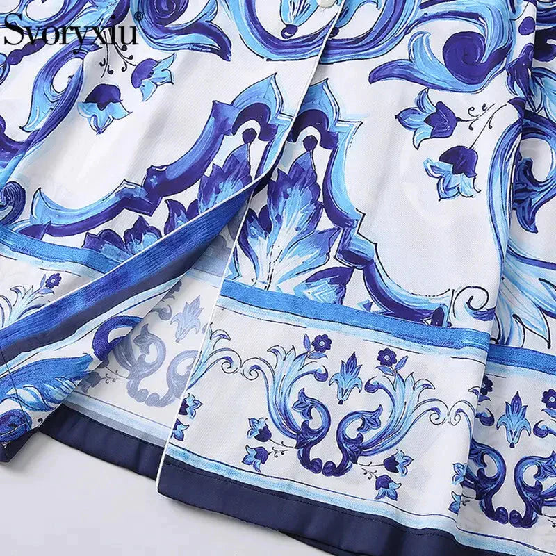 Penelope Midi Dress In Blue & White - St Vesti | All Dresses - Cocktail Dresses Formal Dresses + More.