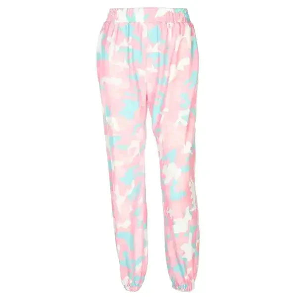 Pink Camo Harem Pants - l / Pink - St Vesti | Women’s Pants | Jeans Trousers Pants Joggers & Culottes