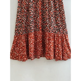 Red Cloth Floral Midi Dress - St Vesti | All Dresses - Cocktail Dresses Formal Dresses + More.