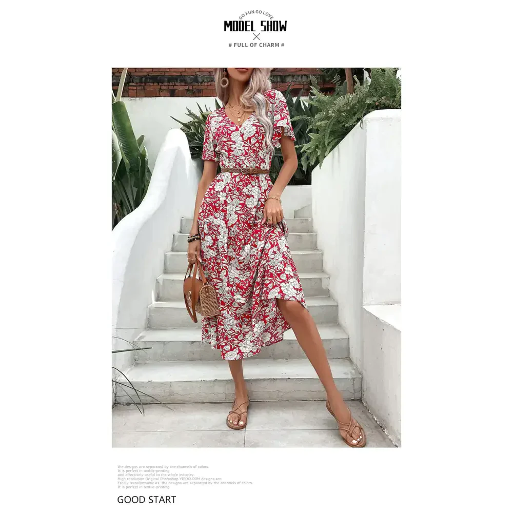 Red Wine Temperament Maxi Dress - St Vesti | All Dresses - Cocktail Dresses Formal Dresses + More.