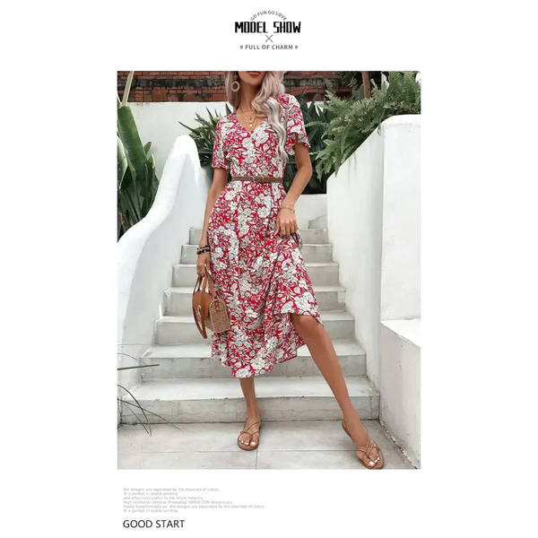 Red Wine Temperament Maxi Dress - St Vesti | All Dresses - Cocktail Dresses Formal Dresses + More.