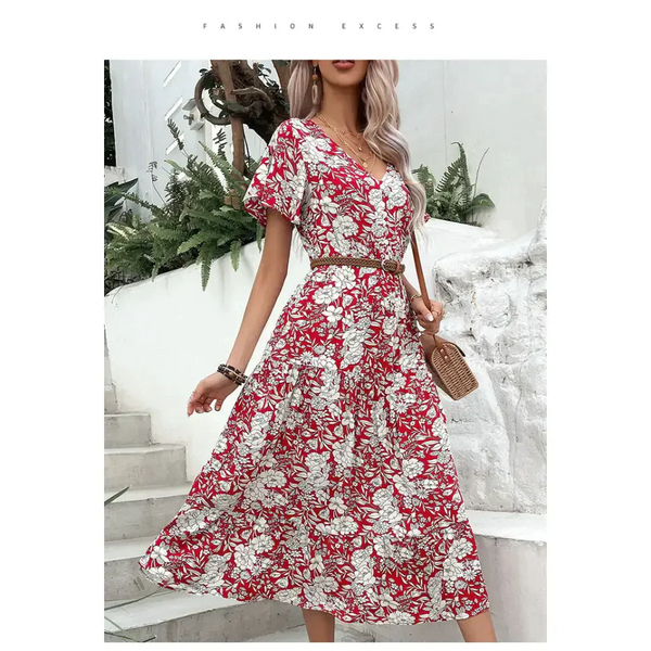 Red Wine Temperament Maxi Dress - St Vesti | All Dresses - Cocktail Dresses Formal Dresses + More.