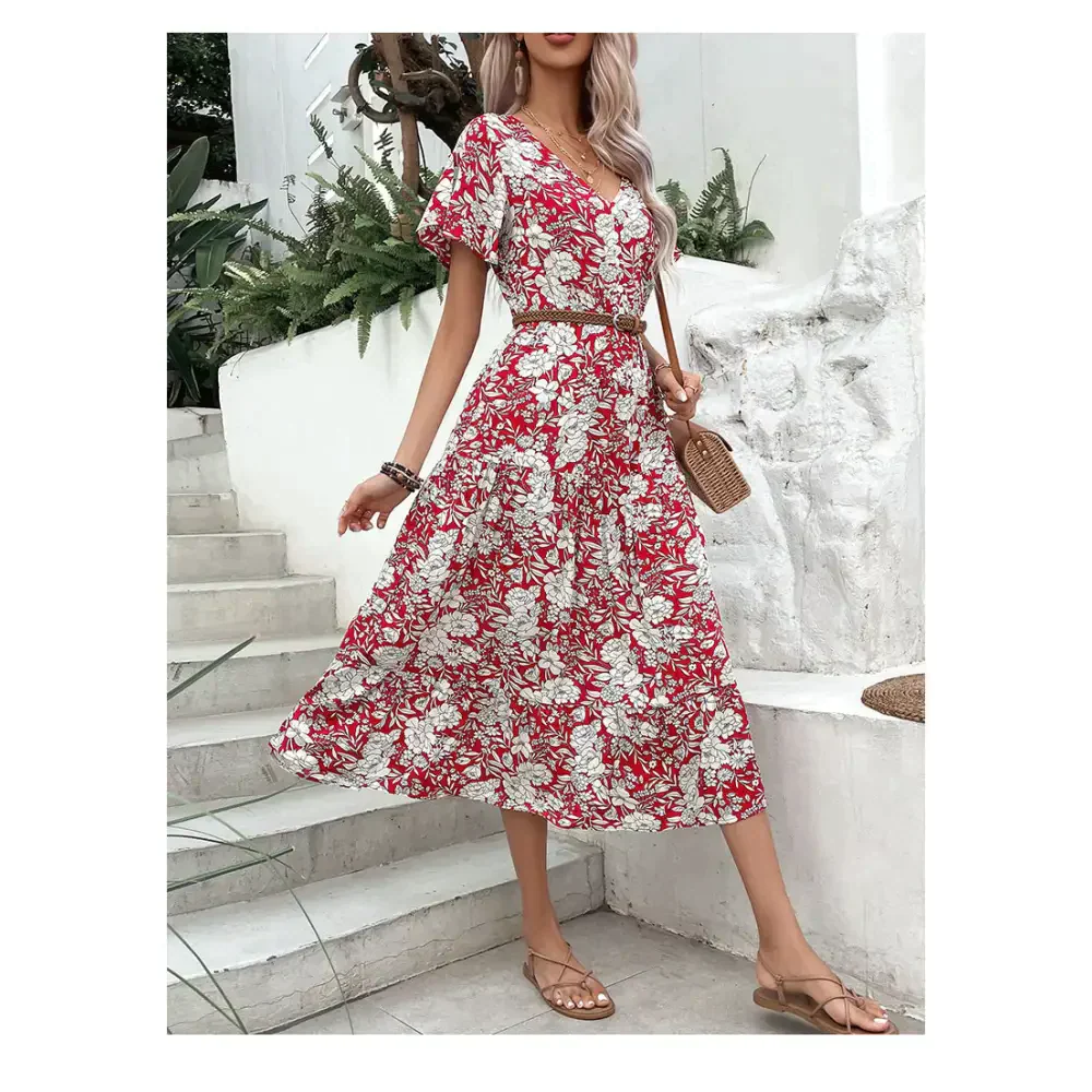 Red Wine Temperament Maxi Dress - Red / s - St Vesti | All Dresses - Cocktail Dresses Formal Dresses + More.