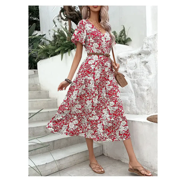 Red Wine Temperament Maxi Dress - Red / s - St Vesti | All Dresses - Cocktail Dresses Formal Dresses + More.