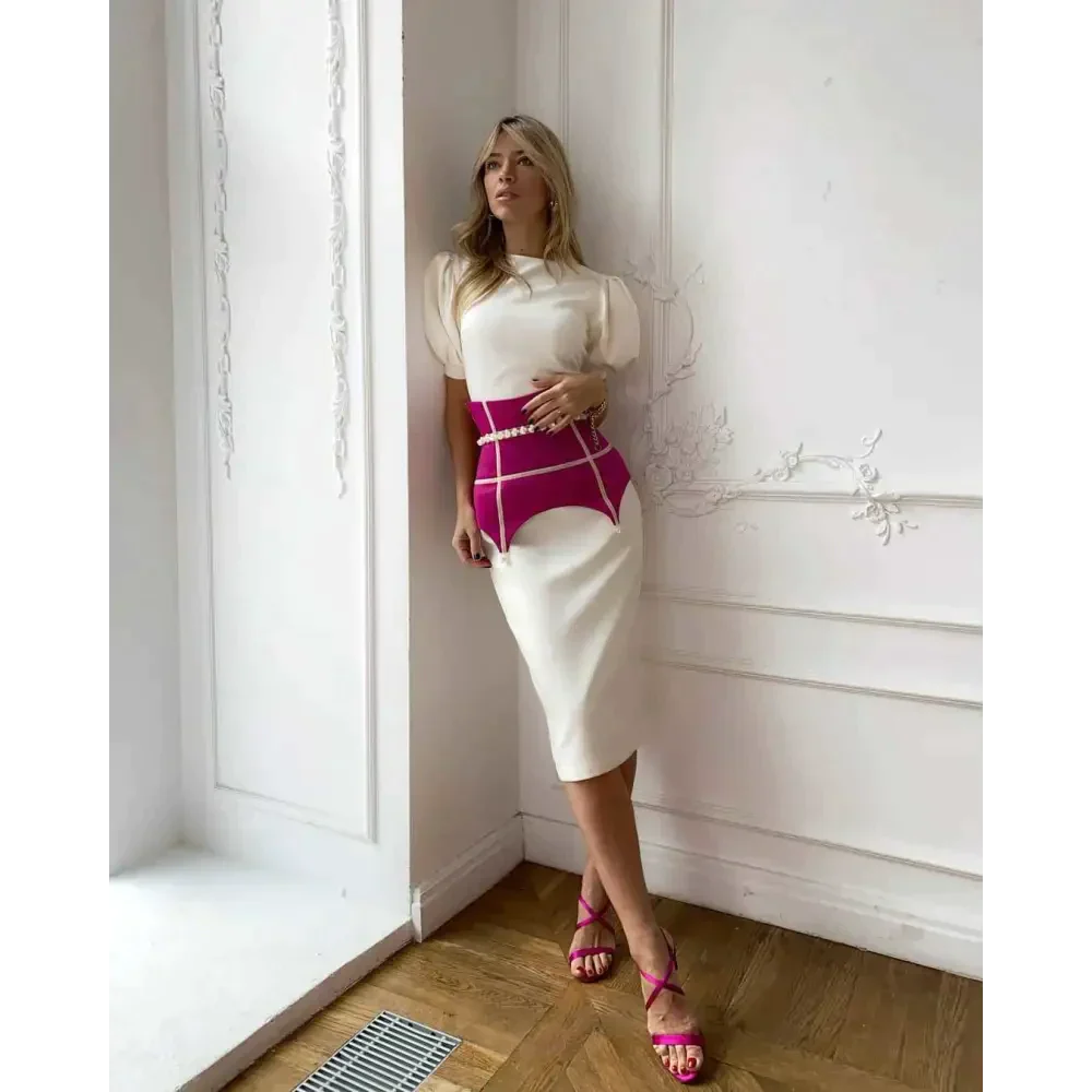 Romilly Puff Sleeve Midi Dress - Pink / s - St Vesti | All Dresses - Cocktail Dresses Formal Dresses + More.