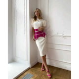 Romilly Puff Sleeve Midi Dress - Pink / s - St Vesti | All Dresses - Cocktail Dresses Formal Dresses + More.