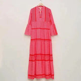 Rose Print Maxi Dress In Red - St Vesti | All Dresses - Cocktail Dresses Formal Dresses + More.