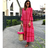 Rose Print Maxi Dress In Red - St Vesti | All Dresses - Cocktail Dresses Formal Dresses + More.