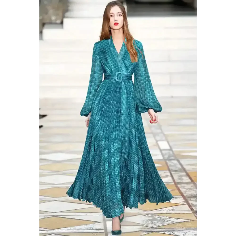 Royal Desire Maxi Dress In Blue - St Vesti