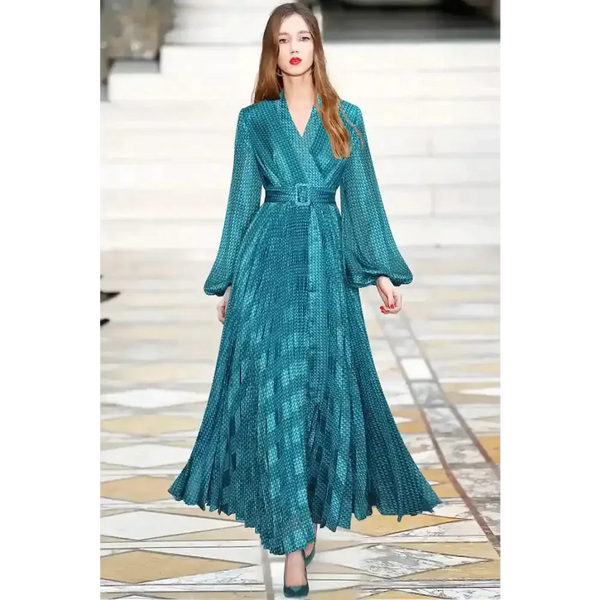 Royal Desire Maxi Dress In Blue - St Vesti