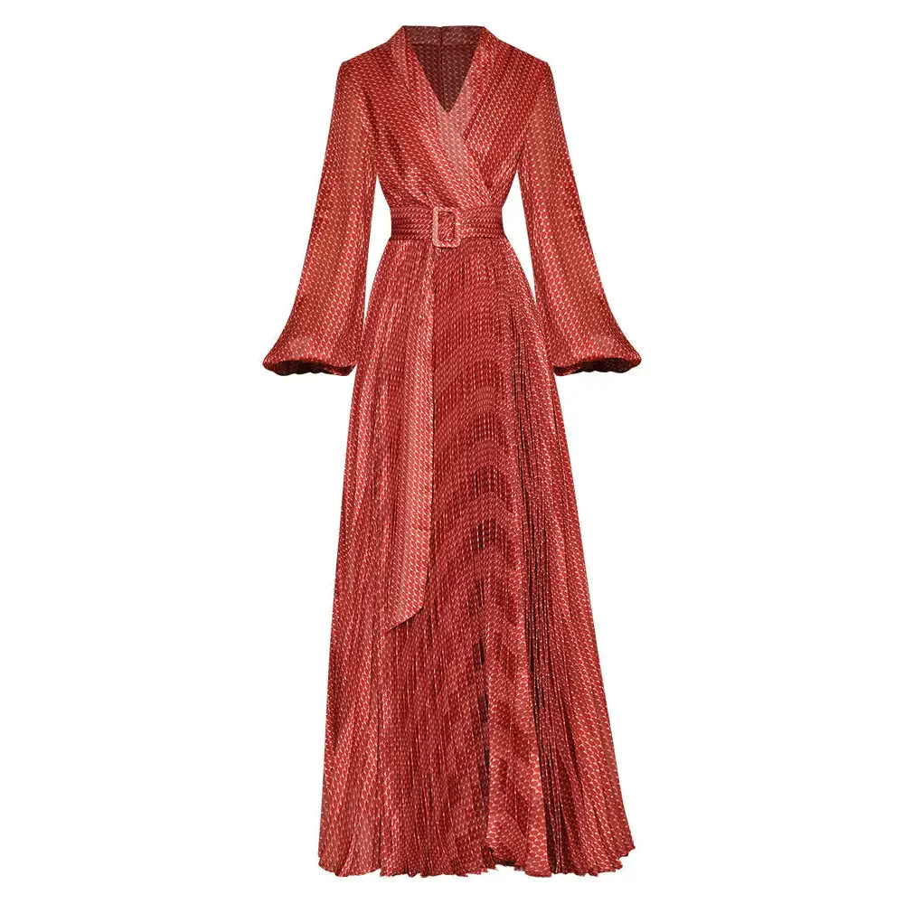 Royal Desire Maxi Dress In Blue - Red / s - St Vesti