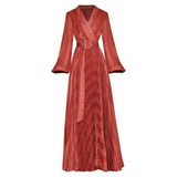 Royal Desire Maxi Dress In Blue - Red / s - St Vesti