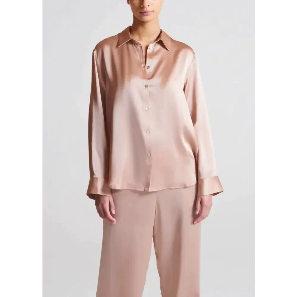 Sally Satin Pj Set - Pink / s - St Vesti | Stocktake Sale On Now