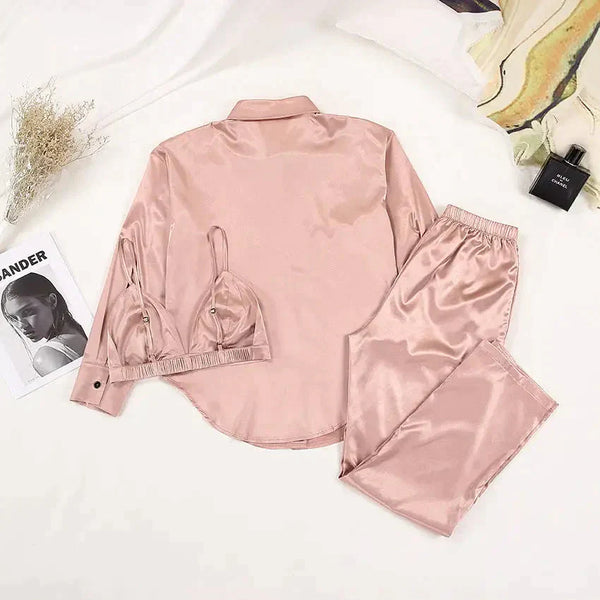 Sally Satin Pj Set - St Vesti | Stocktake Sale On Now