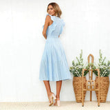 Sarai Lace Midi Dress In Blue - St Vesti | All Dresses - Cocktail Dresses Formal Dresses + More.