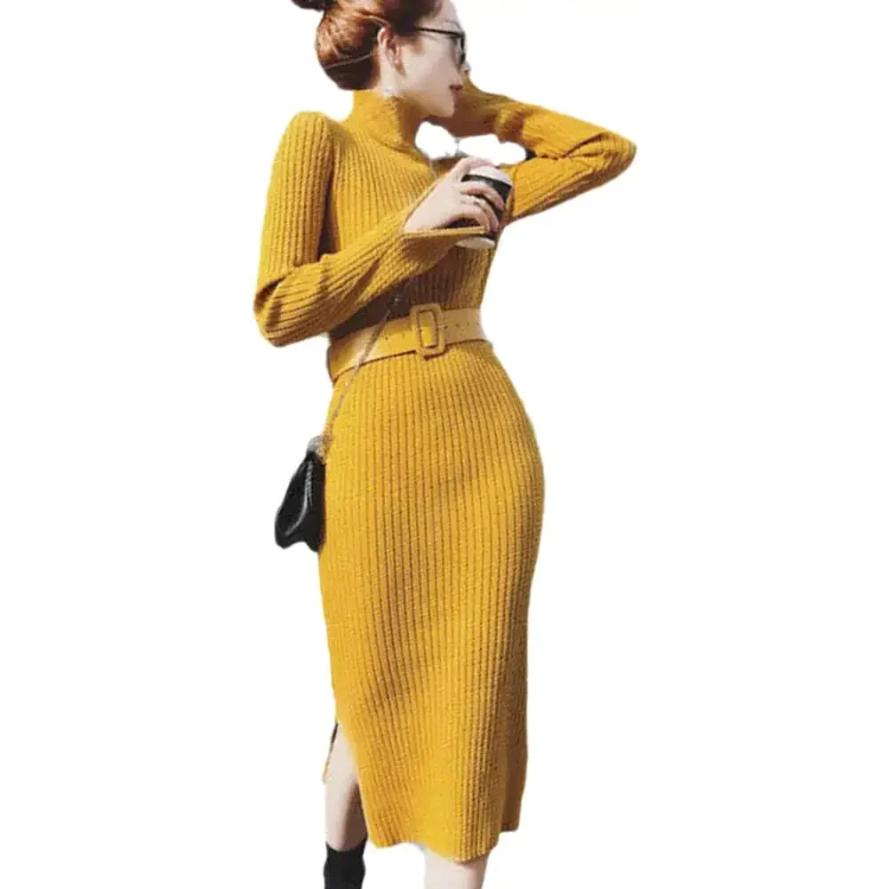 Shirley knit dress - mustard / l - st vesti | all dresses - cocktail dresses formal dresses + more.