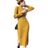 Shirley knit dress - mustard / l - st vesti | all dresses - cocktail dresses formal dresses + more.