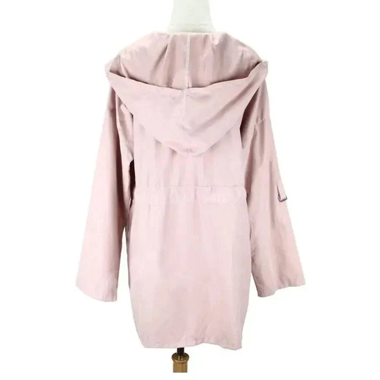 Short Trench Coat With Hoodie - St Vesti | Coats & Jackets