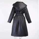 Snow Coat With Hoodie & Belt In Black - One Size / One Size - St Vesti | Coats & Jackets
