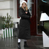 Snow Coat With Hoodie & Belt In Black - One Size / One Size - St Vesti | Coats & Jackets