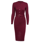 St vesti knit midi dress - wine red / l - st vesti | all dresses - cocktail dresses formal dresses + more.