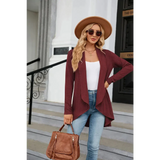 St Vesti Open Front Cardigan - Red / s - St Vesti | Blazers & Cardigans