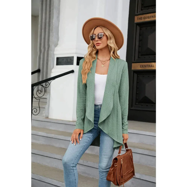 St Vesti Open Front Cardigan - Green / s - St Vesti | Blazers & Cardigans