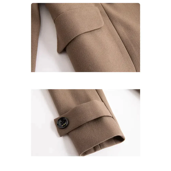 St Vesti Trench Coat In Coffee - St Vesti | Blazers & Cardigans